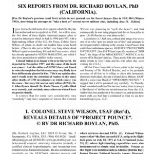 Boylan,Colonel Wilson,Area 51 and MJ-12,FSR2001V46N1 2