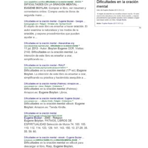 Boylan,Eugene,Dificultades de la oracion mental