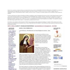 Brigida de Suecia 1303-1373 ,Profecias y revelaciones