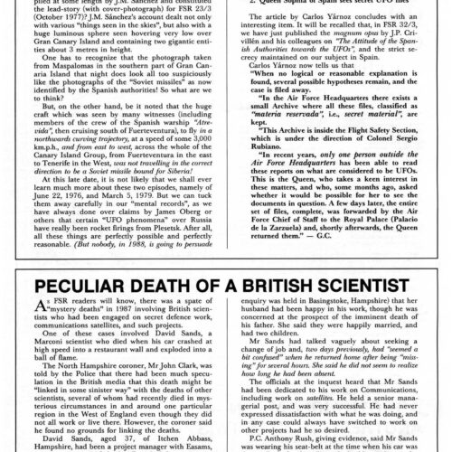 British Scientists Mystery Deaths,1987,FSR88V33N1 - Imagen 1