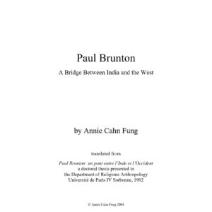 Brunton,A bridge between India and the West,A.C.Fung
