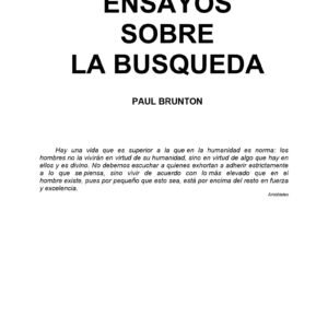 Brunton,Ensayo sobre la busqueda