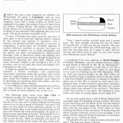 Buckle,UFOs 1969,England school,FSR-CH 1971 N 6 - Imagen 1