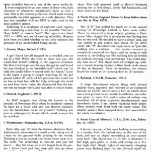 Buehring,UFOs invisible force field,sightings 1935-1980,FSR84V29N5