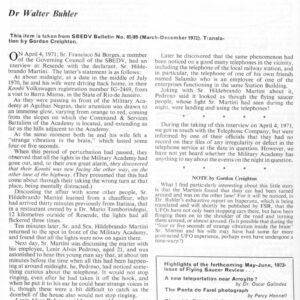Buhler,UFO 1970,Military Academia,Brazil,FSR-CH 1973 N 14