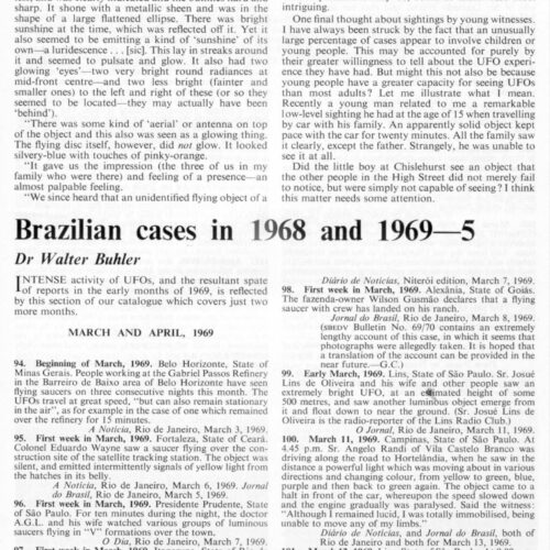 Buhler,UFOs 1968-1969,Brazil-5,FSR-CH 1971 N 6 - Imagen 1