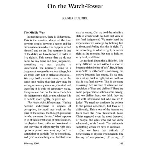 Burnier,On the watch-tower,Theosophist Articles - Imagen 1