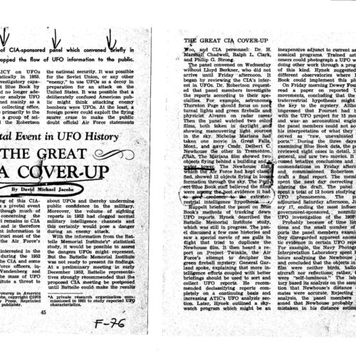 CIA UFO Cover-Up,DavidJacobs - Imagen 1