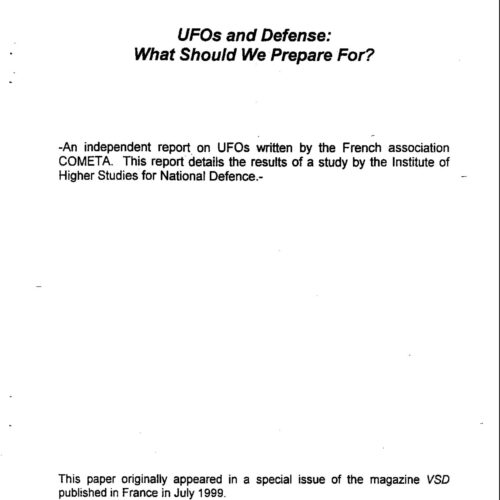 COMETA French UFO Report - Imagen 1