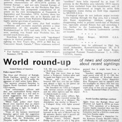 CUFOS,UFOs 1975-I,FSR75V21N2 - Imagen 1