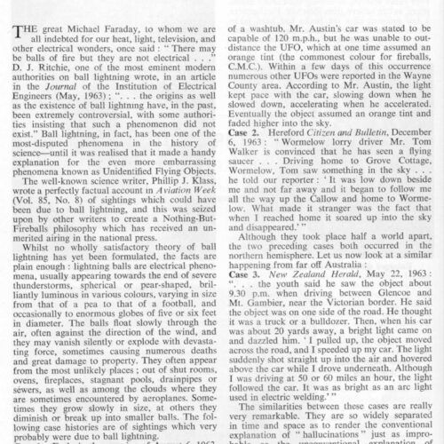 Cade,Fireballs and Flying Saucers,FSR1967V13N1 - Imagen 1