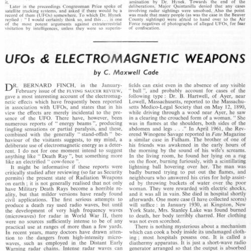 Cade,UFOs Electromagnetic Weapons,FSR66V12N4 - Imagen 1