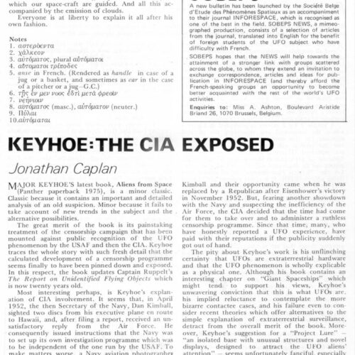 Caplan,Keyhoe,CIA and UFOs,FSRV21N6 - Imagen 1
