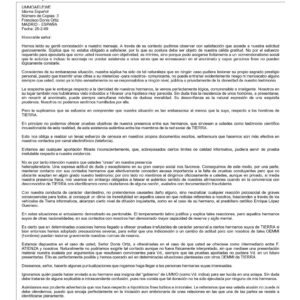Carta de Ummo a Francisco Donis Ortiz Atienza y el planeta Urln 1969
