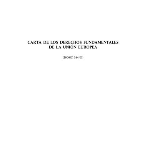 Carta de los Derechos Fundamentales,Union Europea 2000 - Imagen 1