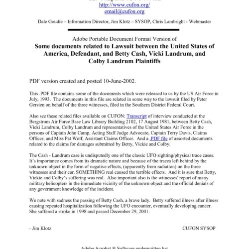 Cash-Landrum UFO Case 1980,Helicopters-2 - Imagen 1