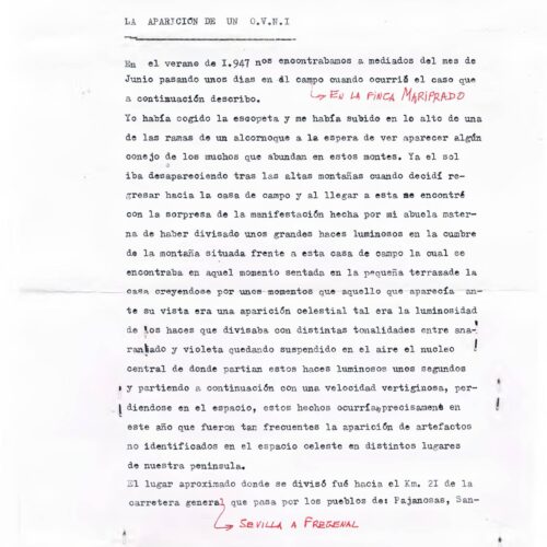Caso OVNI 1947,12 Junio,Arroyomolinos Huelva - Imagen 1