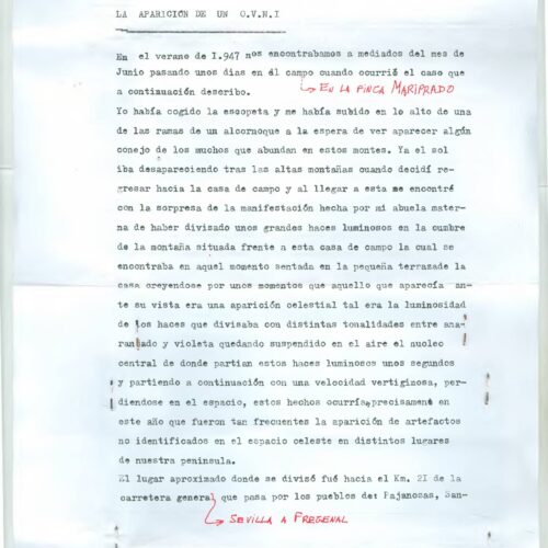 Caso OVNI 1947,12 Junio,Arroyomolinos Huelva-2 - Imagen 1