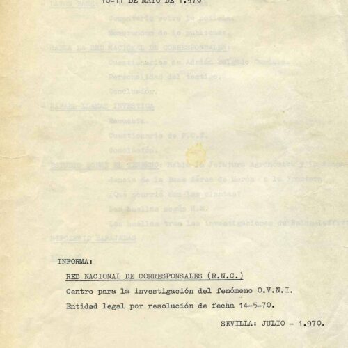 Caso OVNI 1970,Moron,Sevilla,J.Ruesga - Imagen 1