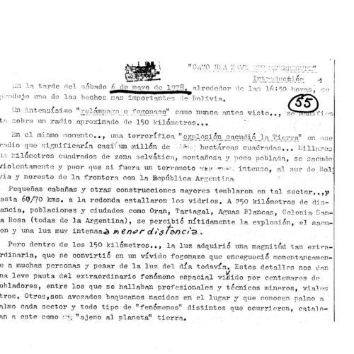 Caso OVNI 1978,Bolivia-11 - Imagen 1