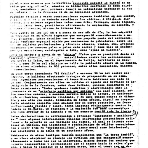 Caso OVNI 1978,Bolivia-9 - Imagen 1