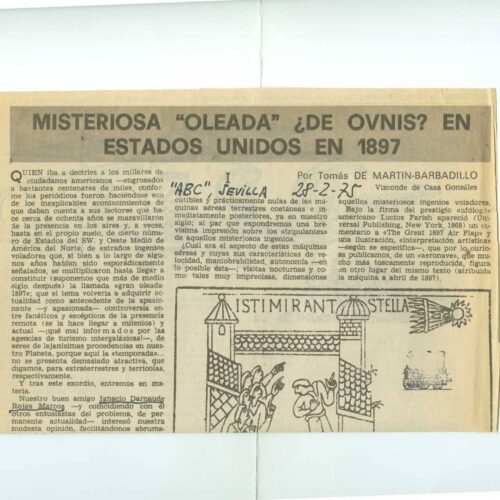 Casos OVNI 1896-97,T.M.Barbadillo - Imagen 1
