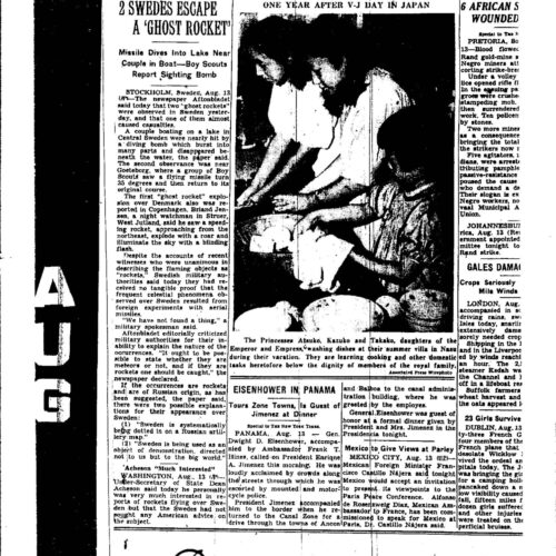 Casos OVNI 1946,Ghost Rockets-12 - Imagen 1