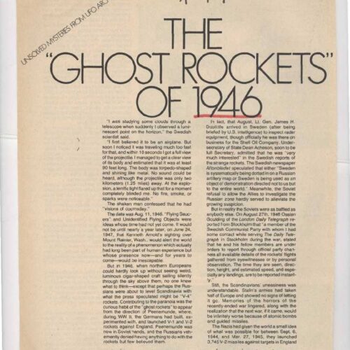 Casos OVNI 1946,Ghost Rockets-5 - Imagen 1