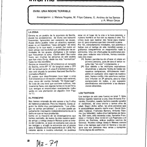 Casos OVNI 1973,Gerena-Cazalla,Sevilla - Imagen 1