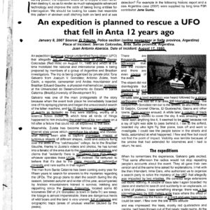 Casos OVNIs Estrellados,Argentina