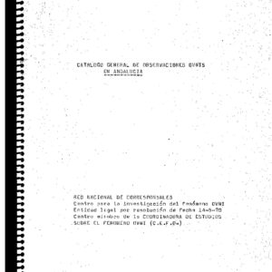 Catalogo Casos OVNI Andalucia,R.N.C.