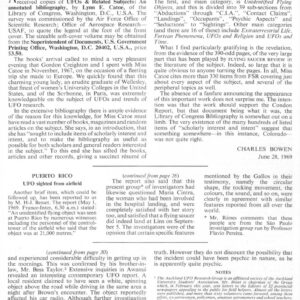 Catoe,UFO Bibliography,FSR69V15N4