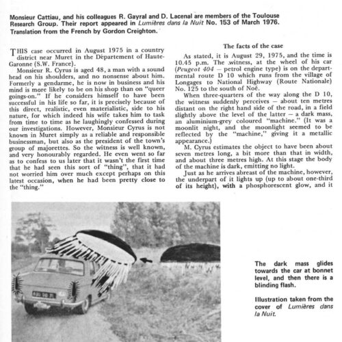 Cattiau,UFOs 1975,France,FSR76V22N2 - Imagen 1