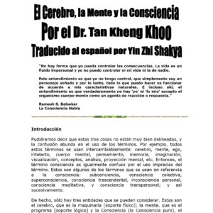 Cerebro,Mente y Consciencia,T.K.Khoo