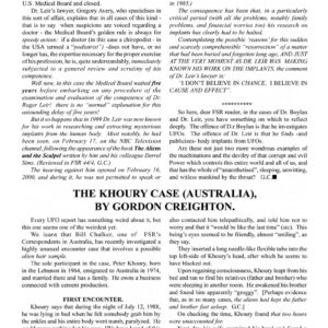 Chalker,Sex and UFOs 1992,Australia,FSR2001V46N1