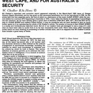 Chalker,UFOs in nuclear-military areas,FSR1986V31N5