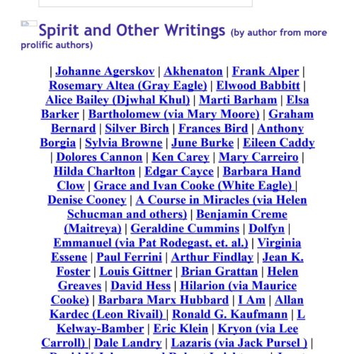 Channeling Book List by Author.Catalog listing of spirit writings - Imagen 1