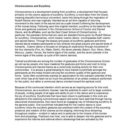 Choreocosmos and eurythmy - Imagen 1