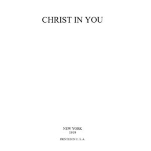 Christ in You,Anonymous