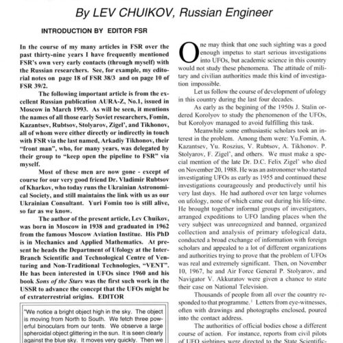 Chuikov,Creighton,UFOs and Politics in Russia,FSR95V40N1 - Imagen 1