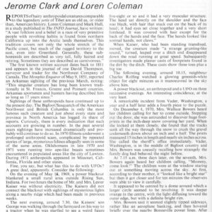 Clark-Coleman,Anthropoids,Monsters and UFOs,FSR73V19N1