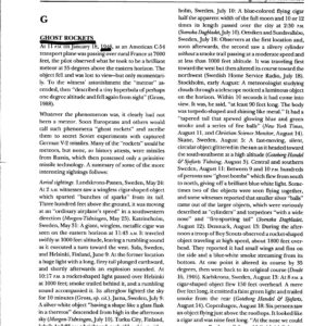 Clark,Ghost Rockets 1946,Scandinavia