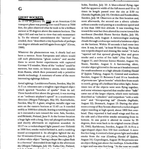 Clark,Ghost Rockets 1946,Scandinavia - Imagen 1