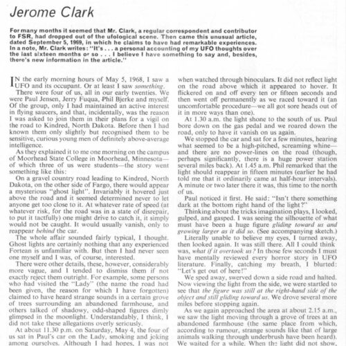 Clark,Humanoid 1968,North Dakota,FSR69V15N6 - Imagen 1
