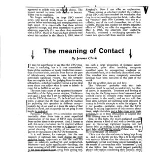 Clark,Jerome,Meaning of E.T.contact
