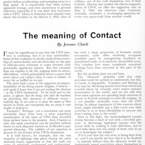Clark,Jerome,Meaning of contact,FSR65V11N5 - Imagen 1
