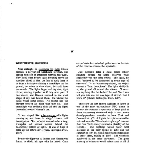 Clark,UFOs 1982,Boomerangs,Hudson Valley,N.Y. - Imagen 1