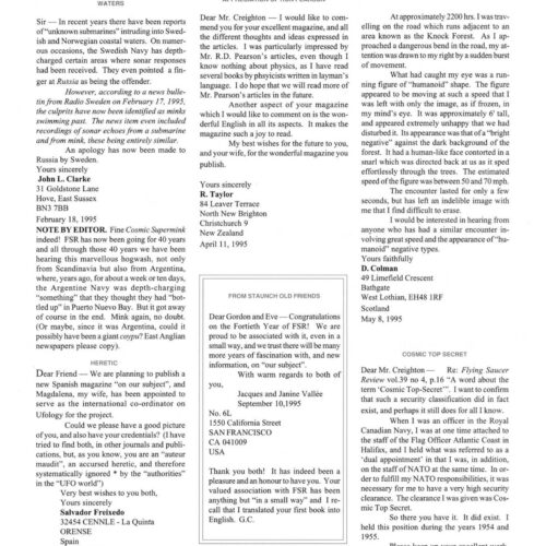 Clarke,Unknown 1995 Submarine,Sweden,FSR1995V40N3 - Imagen 1