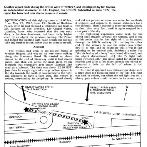 Collins,Shape-changing UFO 1977,England,FSR78V23N5 - Imagen 1
