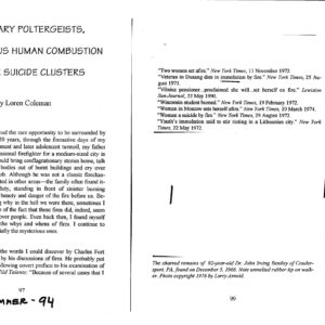 Combustiones humanas y suicidios